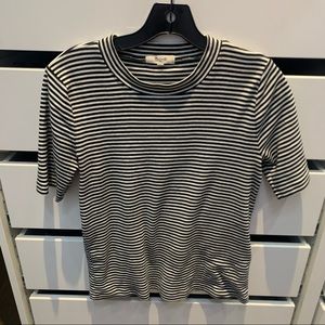 Madewell black & white striped t shirt size small